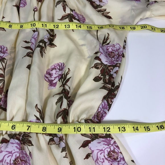 Say What? Floral Off-The-Shoulder Peasant Top XS - Picture 6 of 8